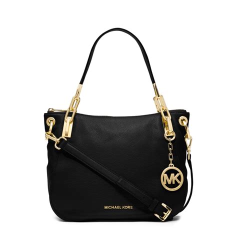 black michael kors purse medium|Michael Kors black shoulder handbags.